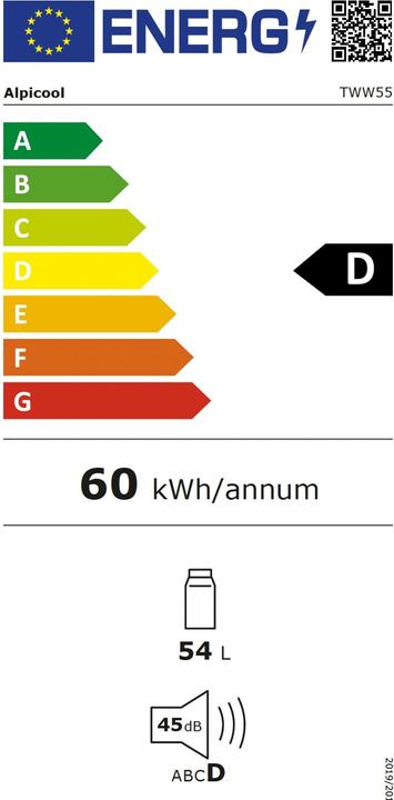 Energie-Label Alpicool TWW75 (75 l)