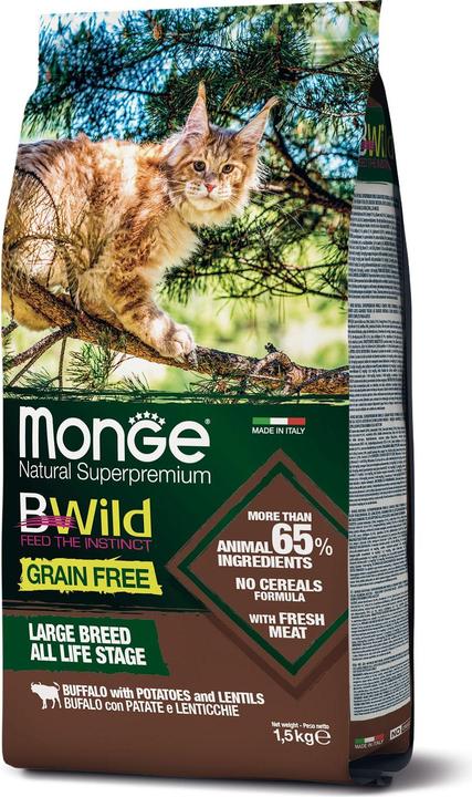 Produktbild Monge Grain Free Large Breed All Life Stage Büffel (Adult, 1 Stk., 1500 g)
