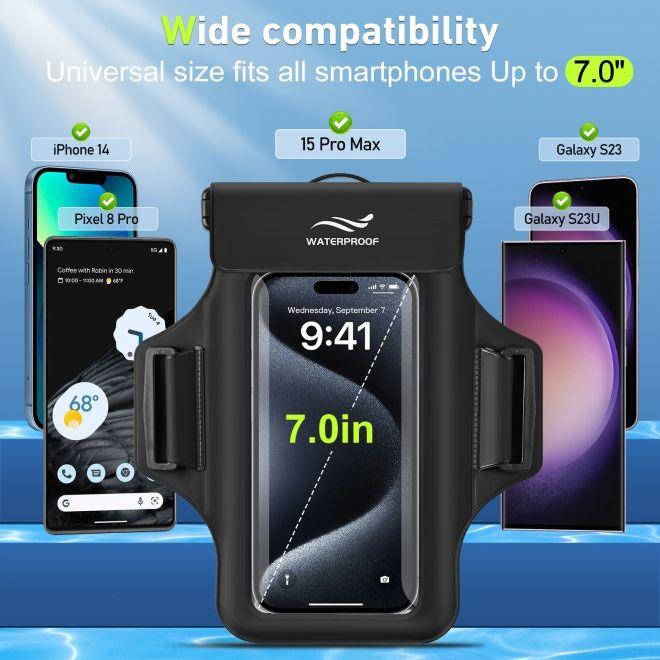 Actual product image Mu Sport 2in1 Wasserdichte Umhängetasche & Sport Armband für Smartphone bis 7"