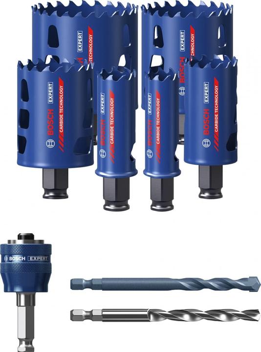 Immagine prodotto Bosch Professional Zubehör Set di seghe a tazza EXPERT Tough Material, 22/25/35/51/60/68 mm, 9 pezzi. (51 mm, 22 mm, 68 mm, 35 mm, 60 mm, 25 mm)