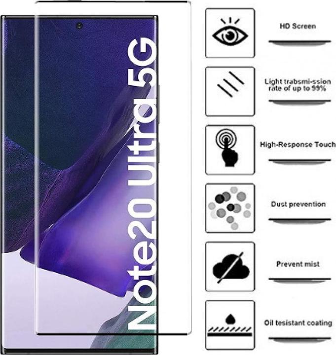 Immagine prodotto Screenguard Samsung Galaxy Note20 Ultra Pellicola di vetro protettiva a schermo intero 2.5D 9H (1 Pezzo/i, Samsung Galaxy Note 20 Ultra)