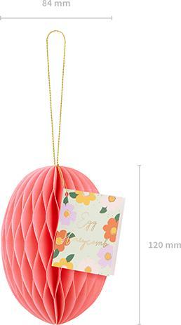 Partydeco Oeuf en nid d'abeille (1 x, 8,5 x 12 cm)