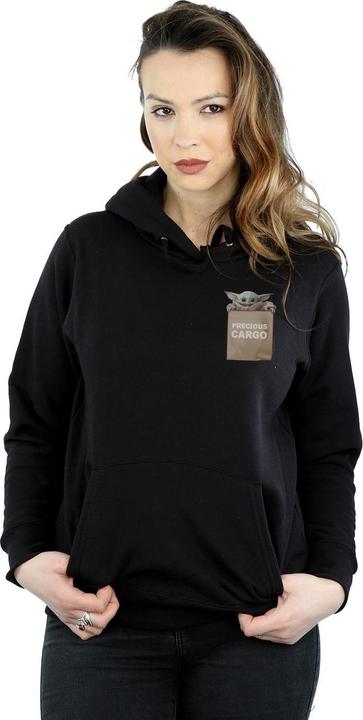 Immagine prodotto Star Wars The Mandalorian Precious Cargo Faux Pocket Felpa con Cappuccio Donna (XL)