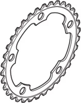 Produktbild Shimano Kettenblatt CLARIS FC-2350 34 Zä schwarz (34)