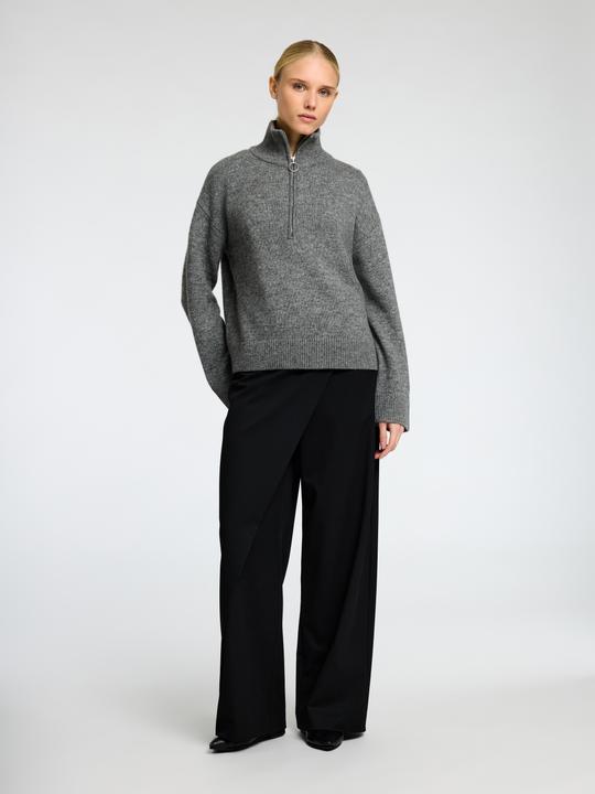 Image du produit Selected Femme Pull demi-zip en tricot (L)