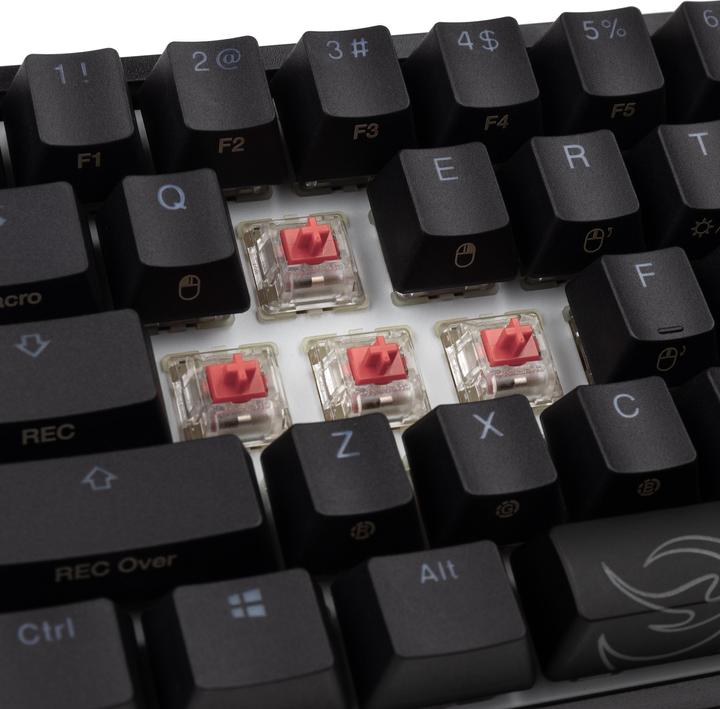 Actual product image Ducky One 2 Pro Mini Gaming Keyboard, RGB LED - Cherry Silent Red (US) (US, Cable)