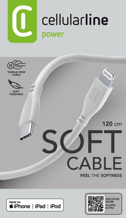 Image du produit Cellularline Souple 1,2 m Gris (1.20 m, USB 3.2 Gen 2)