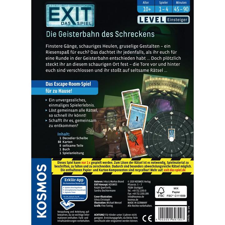 Produktbild Kosmos Exit - Die Geisterbahn des Schreckens (Deutsch)
