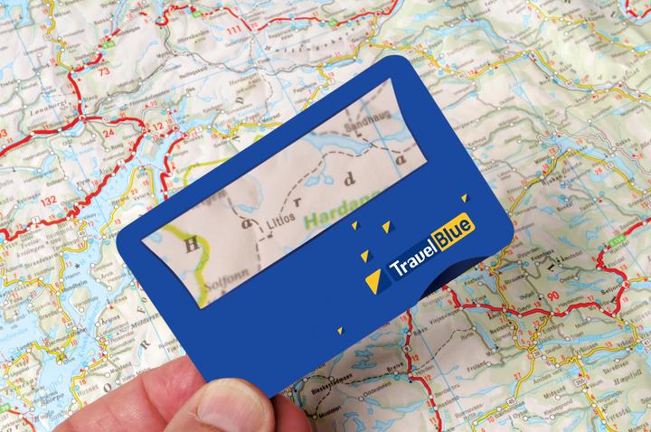 Travel Blue Lupe mit LED schwarz
