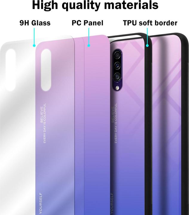 Productafbeelding Cadorabo TPU 2 kleuren glasdekking (Samsung Galaxy A30, Samsung Galaxy A50)