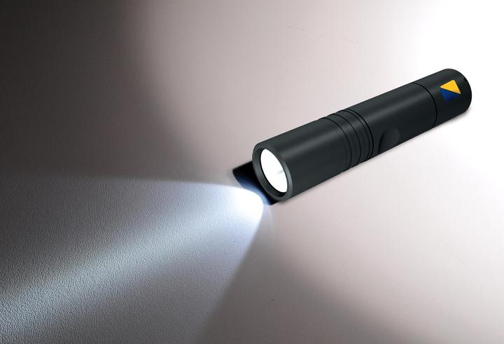 Actual product image Travel Blue Torch with LED black