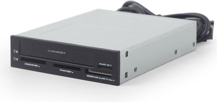 Produktbild Gembird FDI2-ALLIN1-03 card reader Internal Black, Grey (SATA, USB)