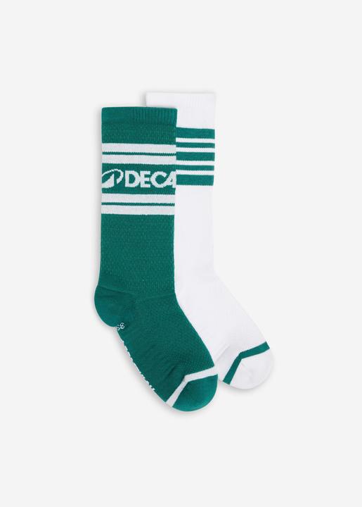 Image du produit Decathlon Chaussettes mid calf, vert et blanc, lot de 2 (39, 42)