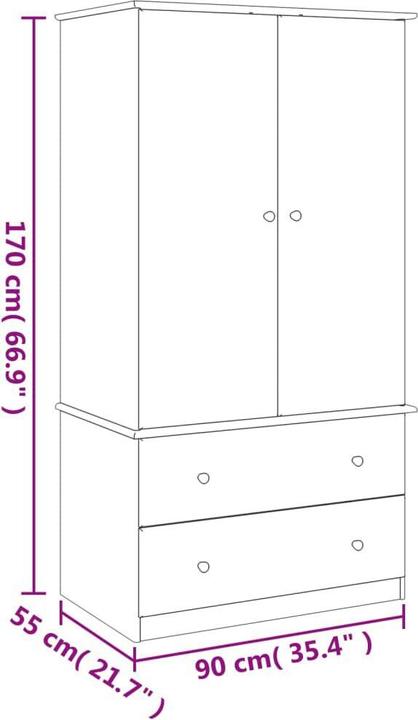 Image du produit VidaXL Nuru (90 x 55 x 170 cm)