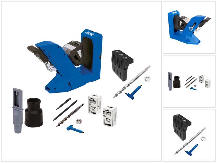 Produktbild Kreg Pocket Hole Jig 720 Taschenloch Bohrschablone + Micro Bohrschablone + Stufenbohrer + Bit + Schr