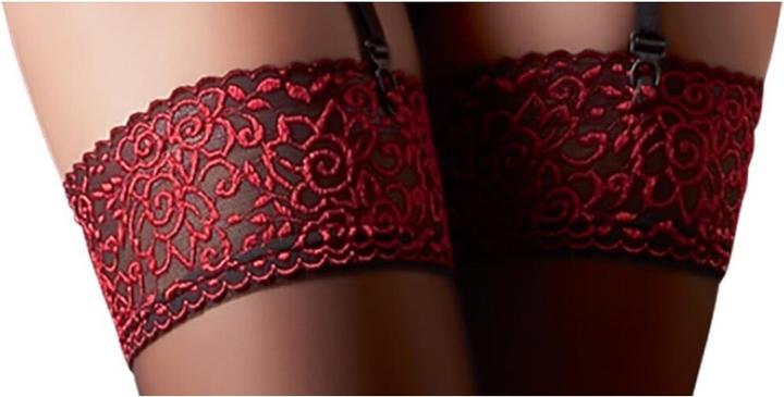 Produktbild Cottelli Collection Strümpfe mit rotem Abschluss (XL)