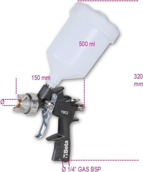 Image du produit BETA 019520018 1952 1,8-Pneumatische Airbrush 1,8 Ø mm