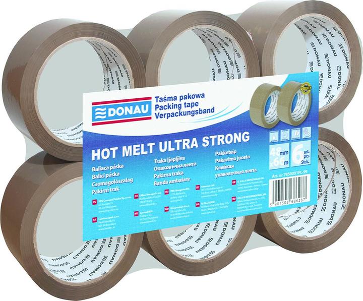 Produktbild Donau Packband, hot-melt, 48 mm, 66 m, 50micr, braun (48 mm)