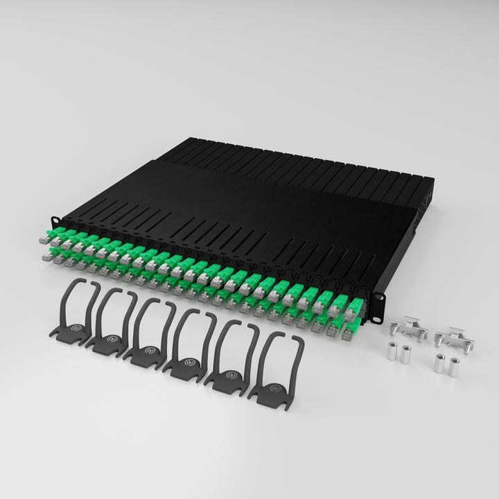 Actual product image PATCHBOX one / 8RU / Cat 6A, UTP, 0.8 m, green (UTP, CAT6a, 0.80 m)