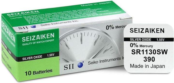 Actual product image Seiko 390 / SR1130SW - 10 button cells (10 pcs., 80 mAh)