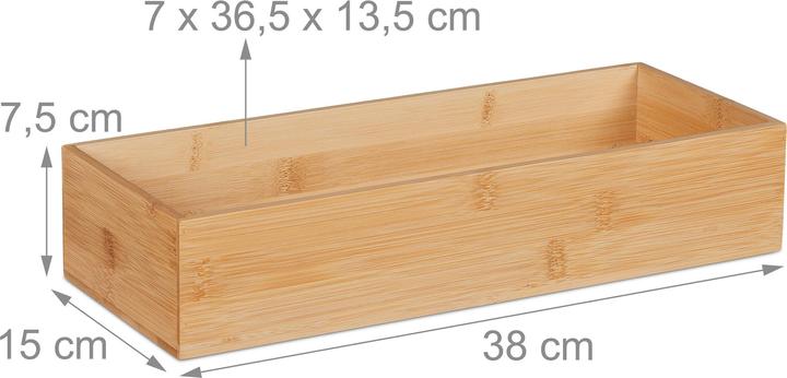 Produktbild Relaxdays Aufbewahrungsbox (38 x 15 x 7.5 cm, 4.28 l)