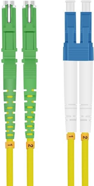Immagine prodotto Helos cavo in fibra ottica E2000® APC (LSH) / LC Duplex 9/125 OSm OS2 giallo 0,5 m (UTP, CAT6, 0.50 m)