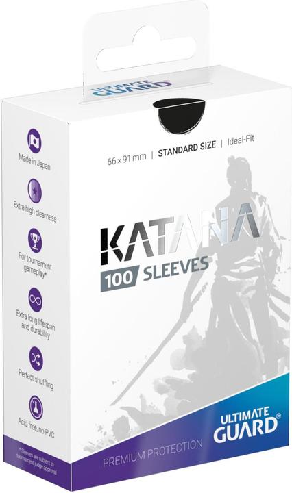 Actual product image Ultimate Guard Card Sleeve Katana Sleeves Standard Size Black 100