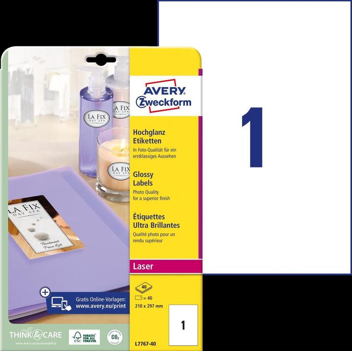 Image du produit Avery Etiquettes photo A4
