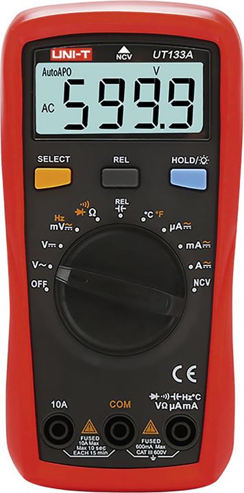Actual product image Steffen Multimeter AC/DC (0.6-600V/0.006-10A) CATIII 600V rt/sw (CAT III)