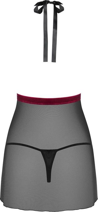Actual product image Obsessive Rossita Babydoll With Sexy Thong - Black (L, XL)