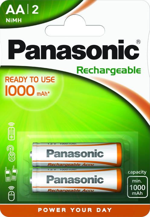 Image du produit Panasonic DECT rechargeable (2 pcs, AA, 1000 mAh)