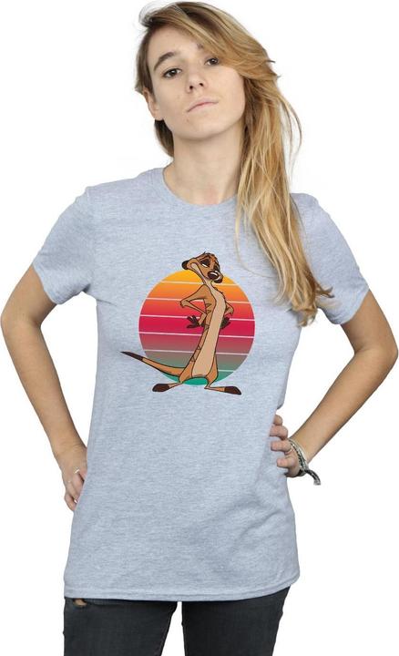 Actual product image Disney Womens/Ladies The Lion King Timon Sunset Cotton Boyfriend T-Shirt (M)