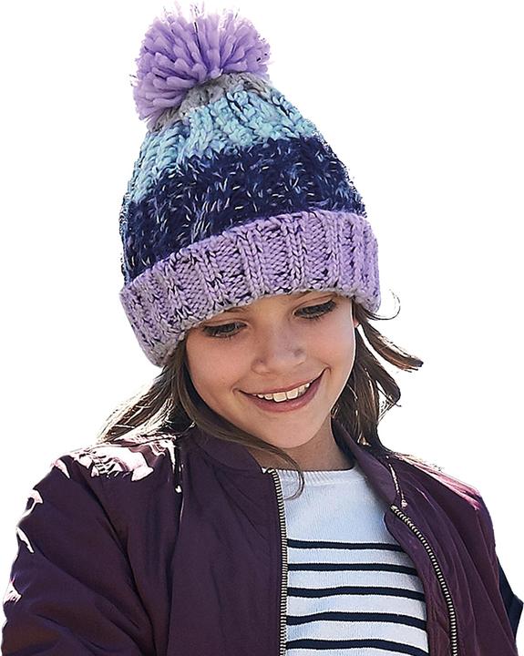 Actual product image Beechfield Junior corkscrew bobble hat (One size)