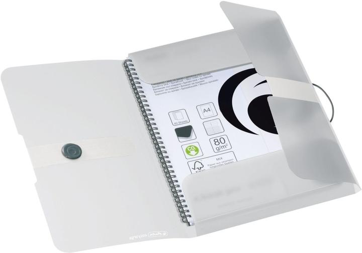 Image du produit Herlitz Chemise à rabats easy orga to go, A4, film PP, blanc transparent, 3 rabats, avec bouton de fermeture (A4, 1 x)