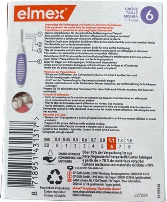 Image du produit Elmex Brosse interdentaire (25 x, 1.10 mm)