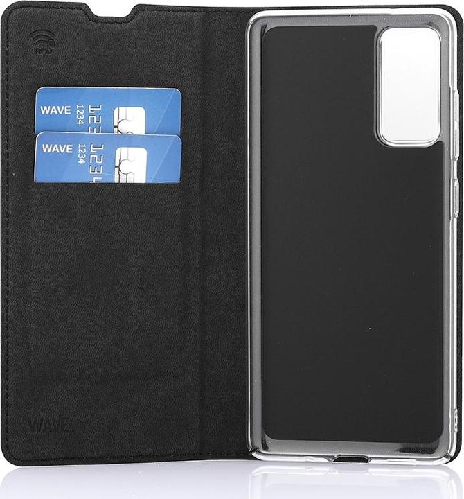 Actual product image Wave BookCase -suojakotelo, Samsung Galaxy S20 FE / Galaxy S20 FE, musta (Samsung Galaxy S20 FE, Samsung Galaxy S20 FE 5G)