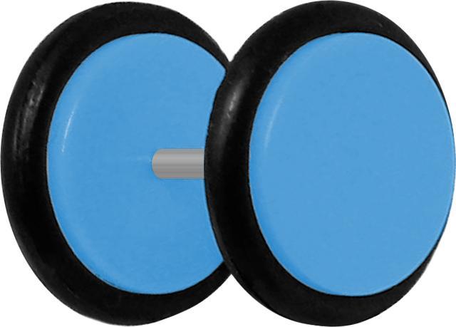 Image du produit Star Piercing Fake Plug bleu clair avec joint torique (Acrylique, sans laiton)