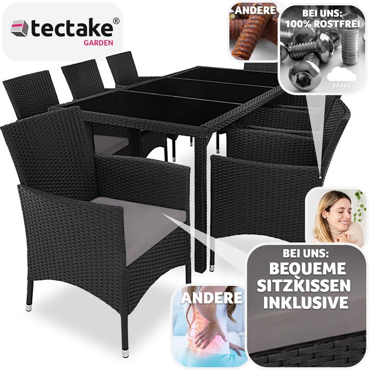 Produktbild tectake Rattan Sitzgruppe Valencia