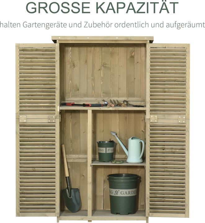 Produktbild Outsunny Geräteschuppen mit 4 Fächer