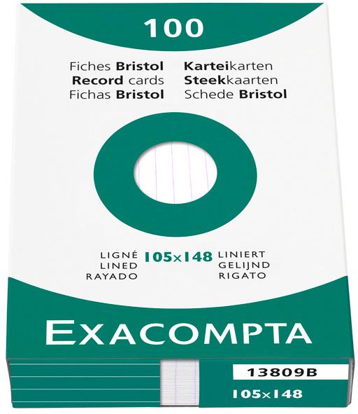 Produktbild Exacompta Karteikarten (A6, 205 g/m², 100 x)