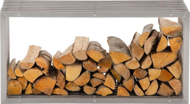 Immagine prodotto CLP Porta legna Irving 40x50x100, acciaio inox (40 x 50 x 100 cm)
