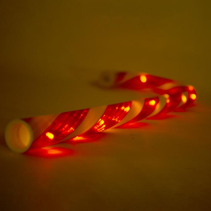 Actual product image H & S Collection LED candy cane, red-white, 5 different light functions (1 -part)
