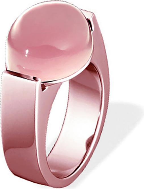 Immagine prodotto Xen Anello con quarzo rosa chiaro 15x12 mm placcato oro rosa (49)