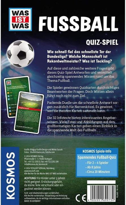 Produktbild Kosmos Was ist was - Fussball Quiz (Deutsch)
