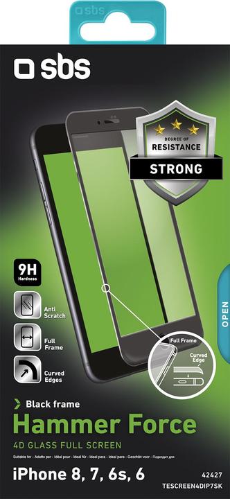Actual product image SBS 4D Full Glass Screen Protector for iPhone 8/7/6s/6 (1 Piece, Apple iPhone 8)