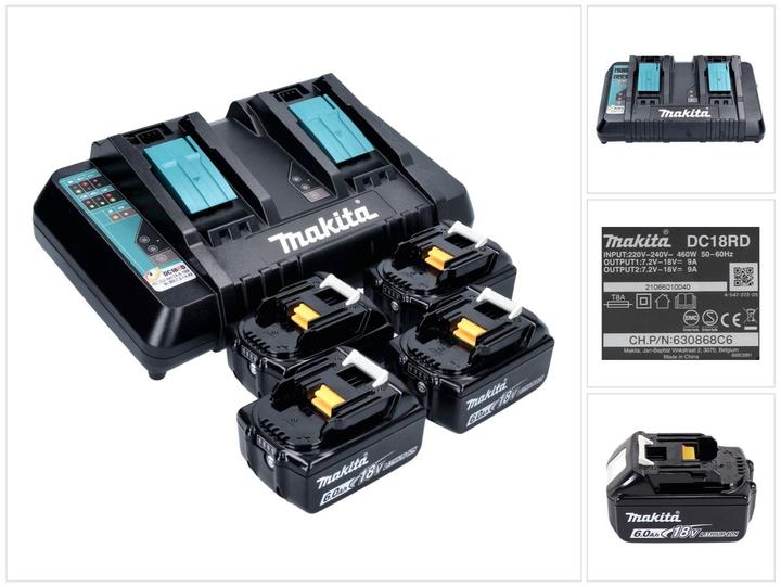 Actual product image Makita 18V battery + double charger Power Source Kit (18 V)