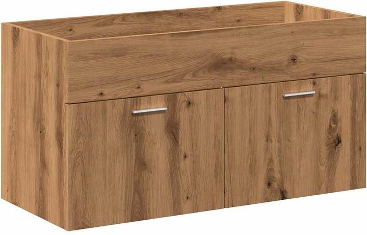 Actual product image VidaXL 4-tlg. Badmöbel-Set Artisan-Eiche Holzwerkstoff Badmöbelset