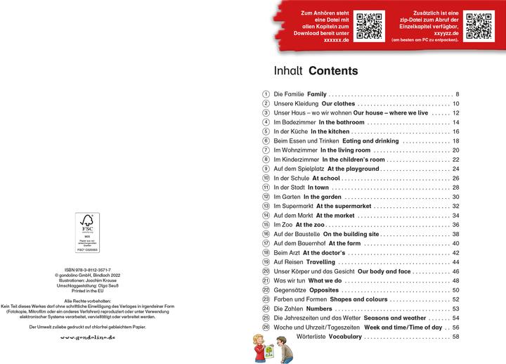 Produktbild Mein erstes Englisch Bildwörterbuch mit Audio-Download (Deutsch, Joachim Krause, gondolino Bildwörter- und Übungsbücher, 2022)