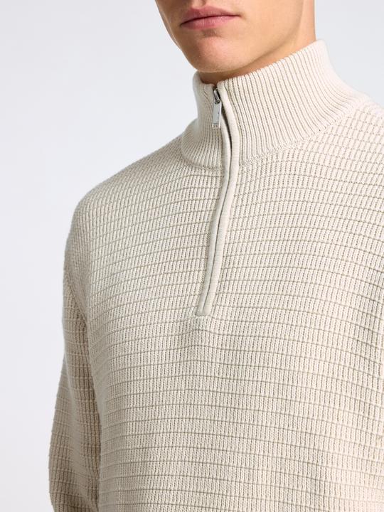 Actual product image Selected Homme Textured half-zip jumper (L)