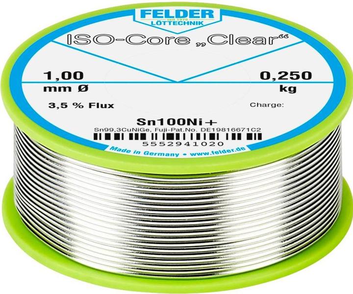 Produktbild Felder Lottechnik ISO-Core Clear Sn100Ni+ (Lötzinn)